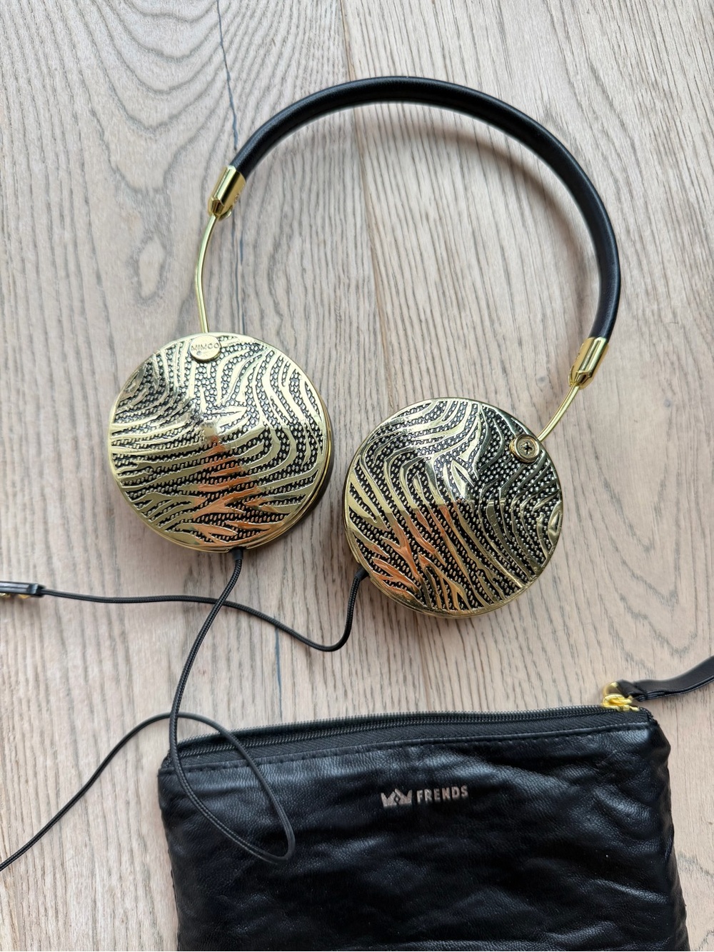 FRIENDS Gold Patterned On-Ear Headphones with Black Headband